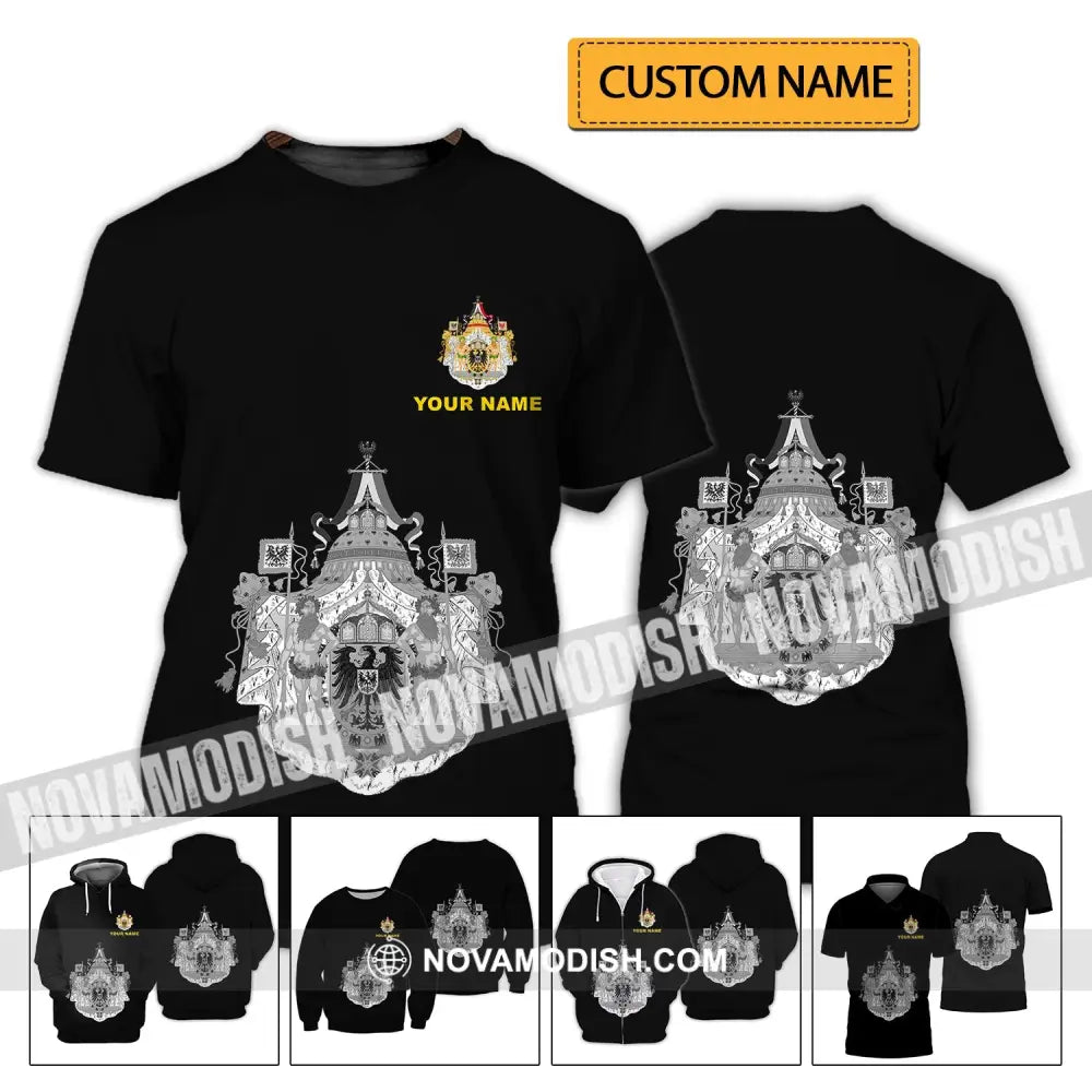 Unisex Shirt - Custom Name Shirt - Germany Logo 3D Name Shirt T-shirt