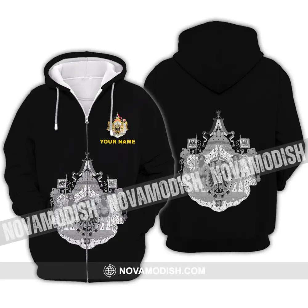 Unisex Shirt - Custom Name Shirt - Germany Logo 3D Name Shirt Zipper Hoodie / S T-shirt