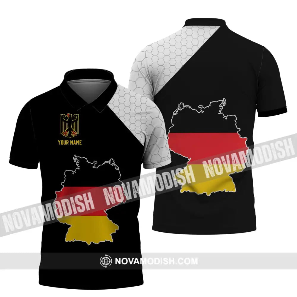 Unisex Shirt - Custom Name Shirt - Germany Map Version Shirt Polo Shirt / S T-shirt