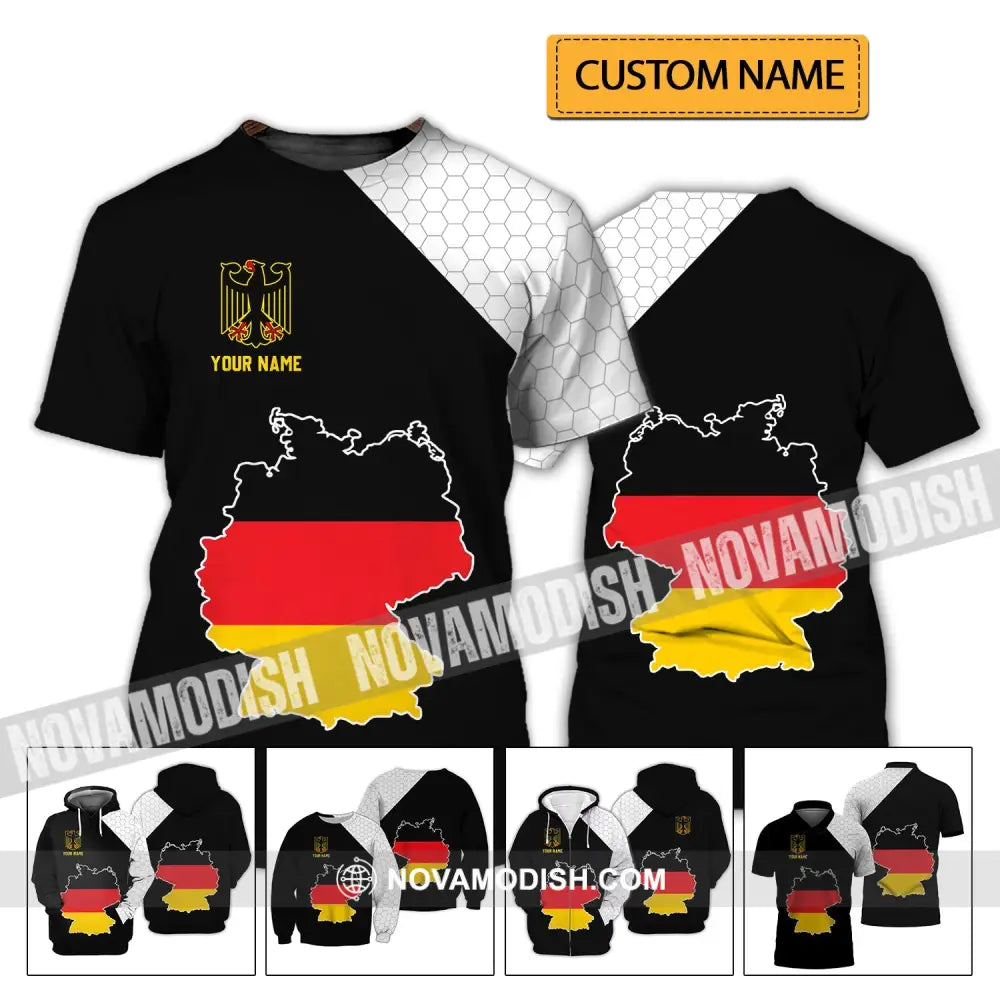 Unisex Shirt - Custom Name Shirt - Germany Map Version Shirt T-shirt