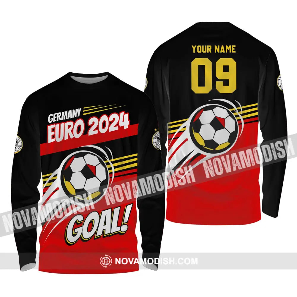 Unisex Shirt - Custom Name Shirt Germany National Team Euro 2024 Goal! Long Sleeve Shirt / S T-shirt