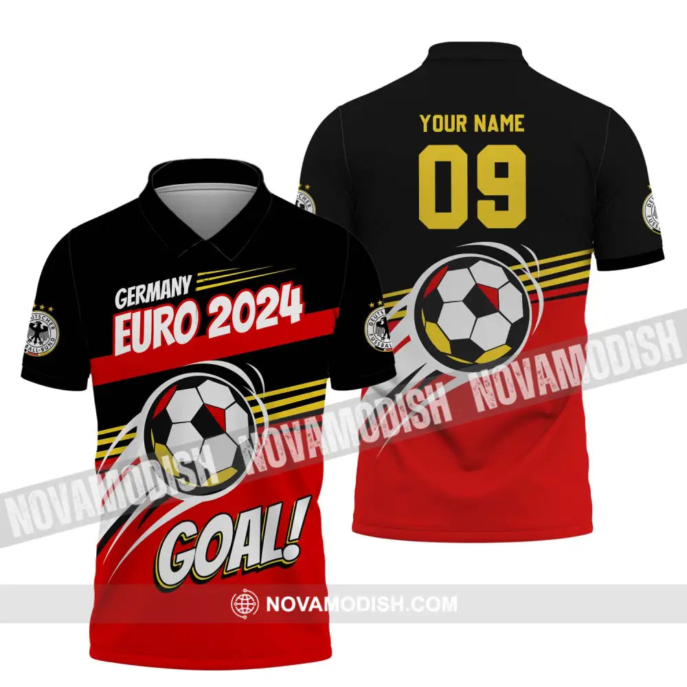 Unisex Shirt - Custom Name Shirt Germany National Team Euro 2024 Goal! Polo Shirt / S T-shirt