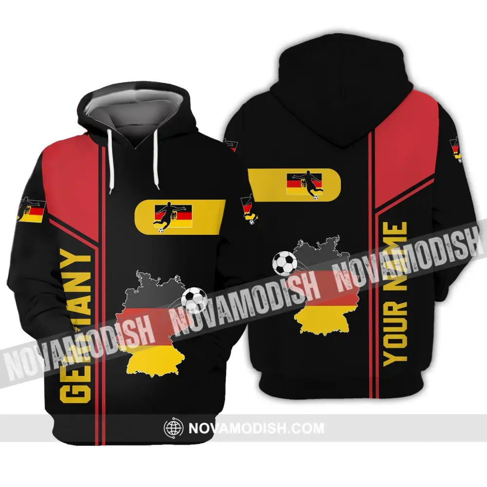 Unisex Shirt - Custom Name Shirt Germany National Team Map And Flag Color Shirt Hoodie / S T-shirt