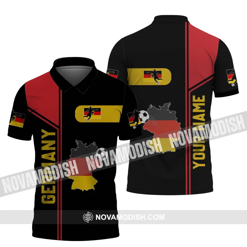 Unisex Shirt - Custom Name Shirt Germany National Team Map And Flag Color Shirt Polo Shirt / S T-shirt