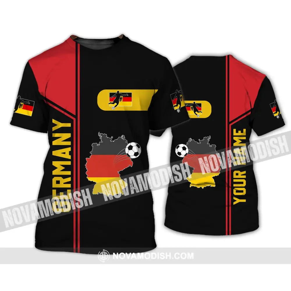Unisex Shirt - Custom Name Shirt Germany National Team Map And Flag Color Shirt T-Shirt / S T-shirt