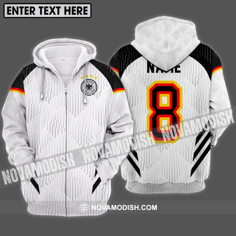 Unisex Shirt - Custom Name Shirt Germany National Team Shirt Zipper Hoodie / S T-shirt