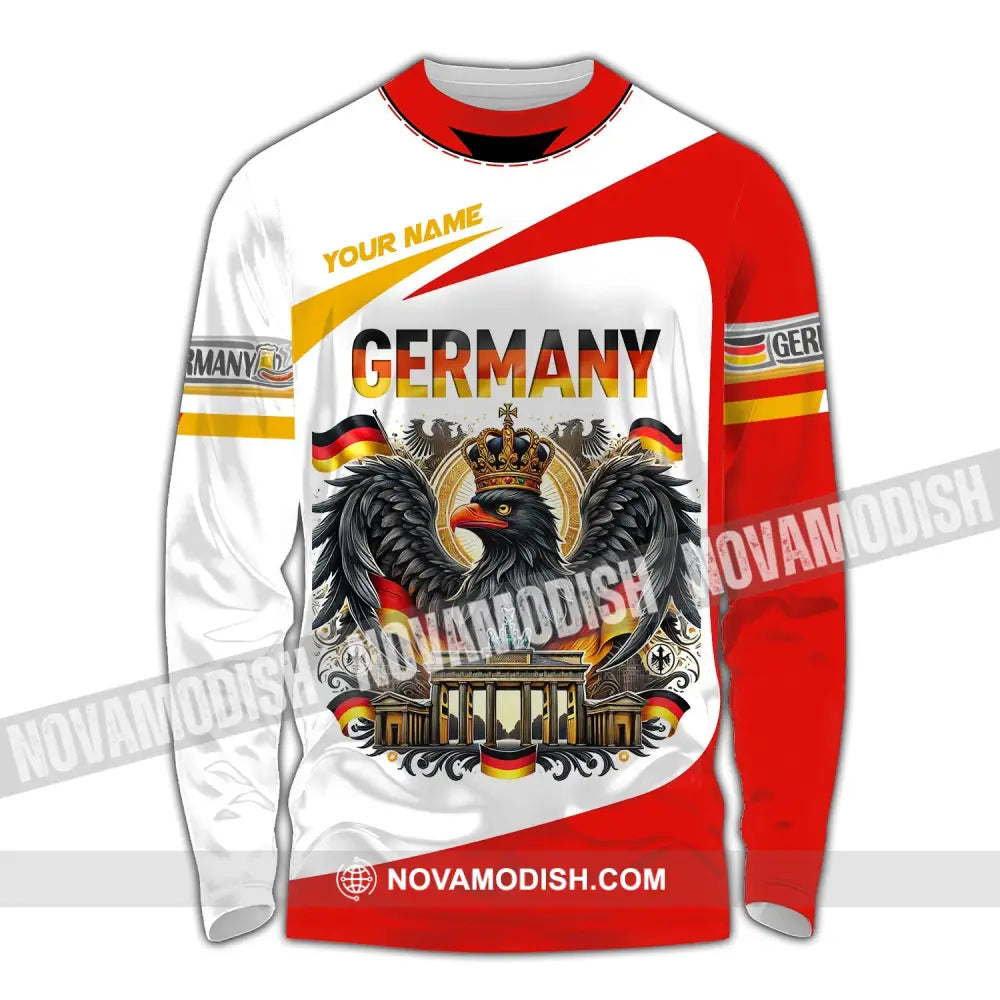 Unisex Shirt Custom Name Germany Polo Long Sleeve Gift / S T-Shirt