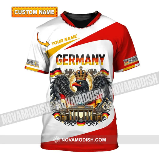 Unisex Shirt Custom Name Germany Polo Long Sleeve Gift T-Shirt