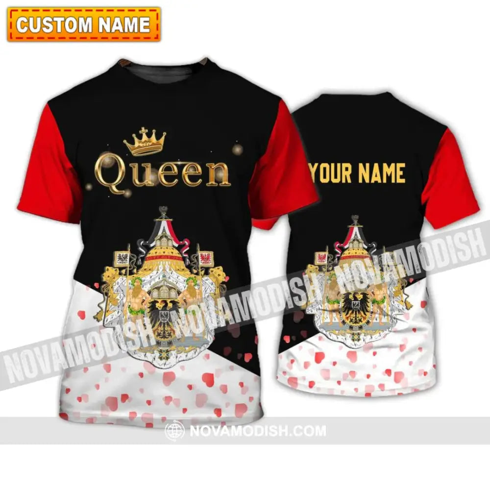 Unisex Shirt - Custom Name Shirt - Germany Queen Valentine Shirt T-shirt