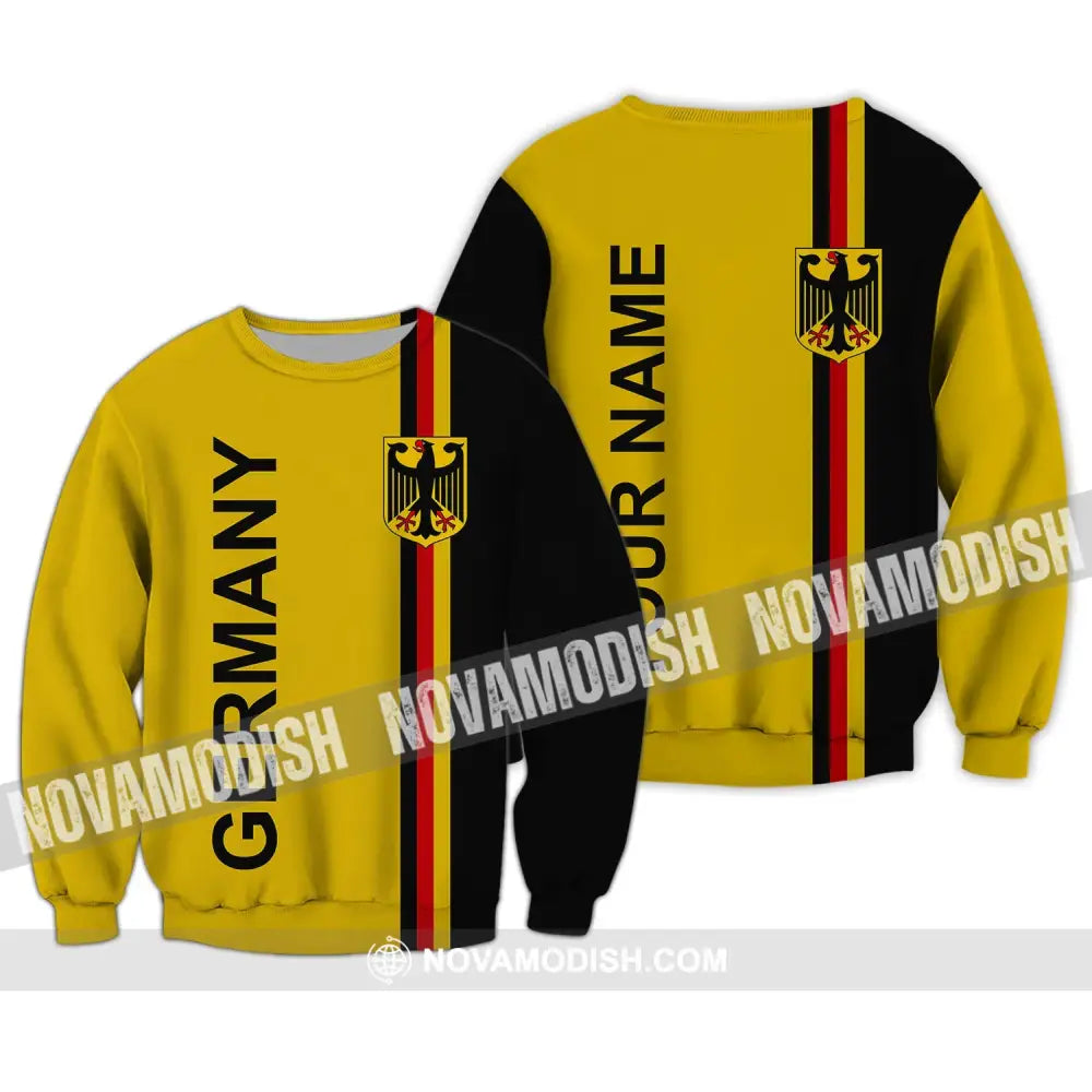 Unisex Shirt - Custom Name Shirt - Germany Straight All Over Style Name Shirt Long Sleeve / S T-shirt