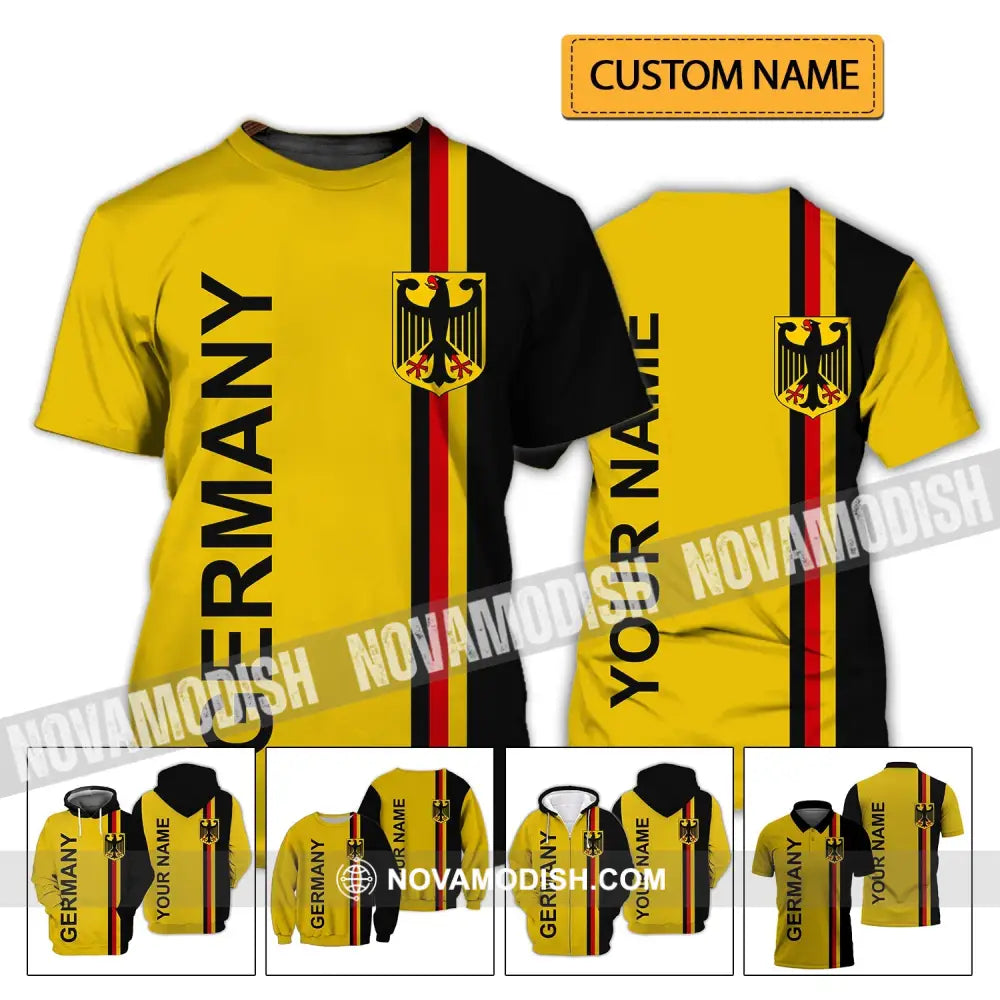 Unisex Shirt - Custom Name Shirt - Germany Straight All Over Style Name Shirt T-shirt