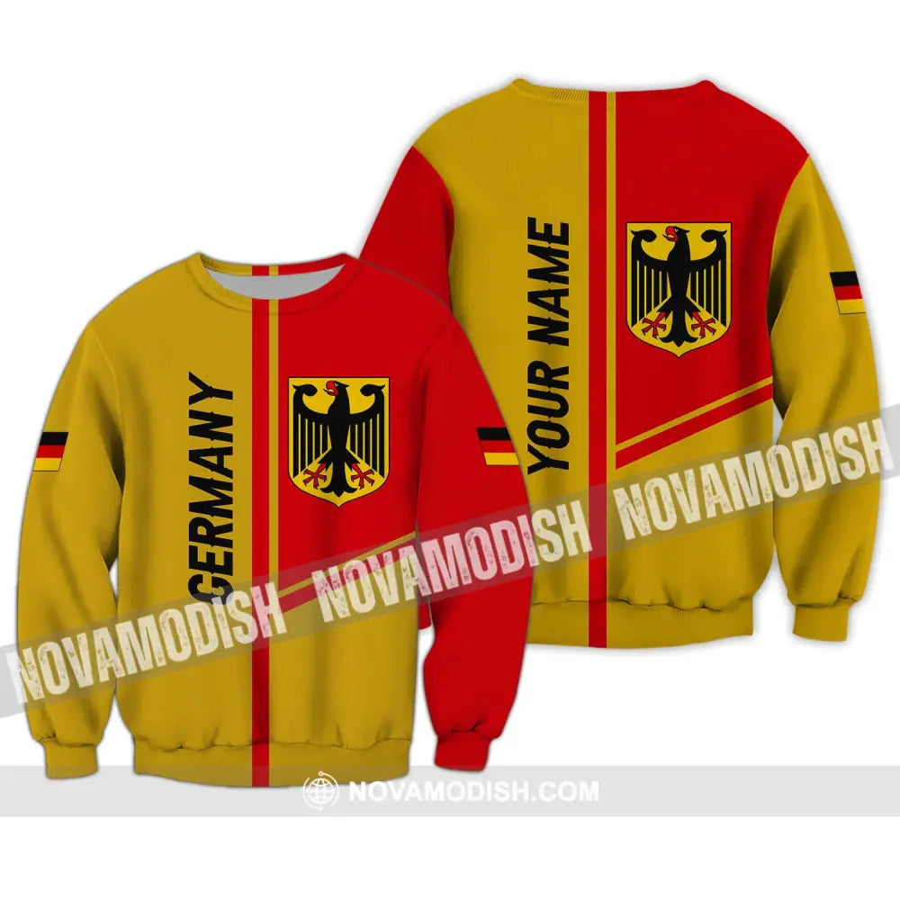 Unisex Shirt - Custom Name Shirt - Germany Style 3D Shirt Long Sleeve / S T-shirt