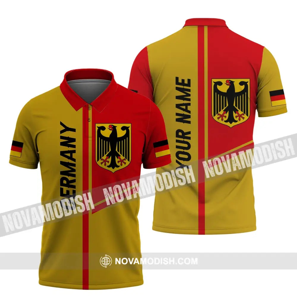 Unisex Shirt - Custom Name Shirt - Germany Style 3D Shirt Polo Shirt / S T-shirt