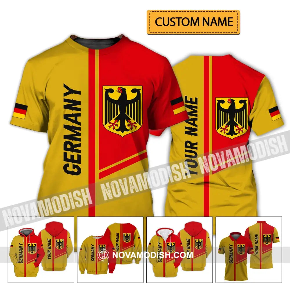Unisex Shirt - Custom Name Shirt - Germany Style 3D Shirt T-shirt