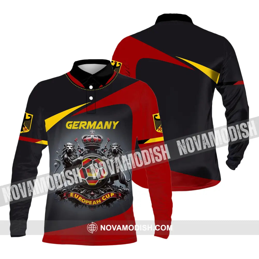 Unisex Shirt Custom Name Germany T-Shirt German Polo Love Gift Long Sleeve / S