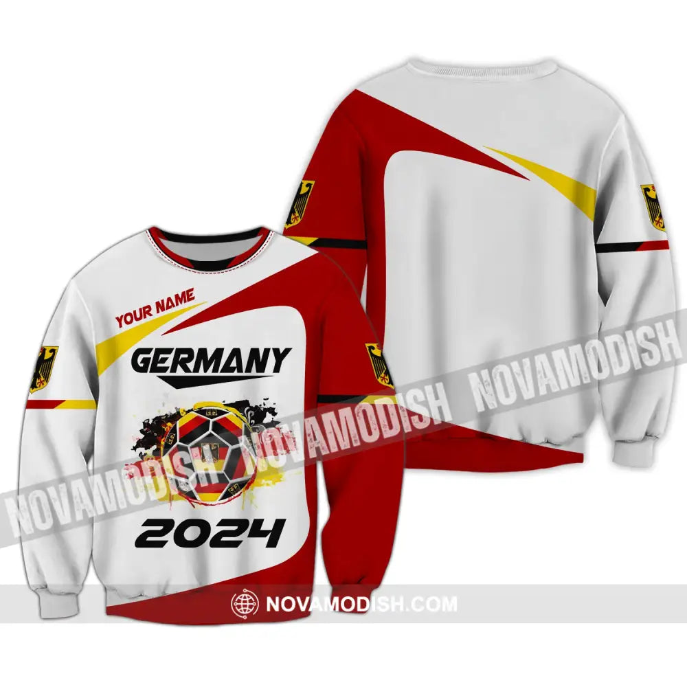Unisex Shirt Custom Name Germany T-Shirt German Polo Love Gift Long Sleeve / S