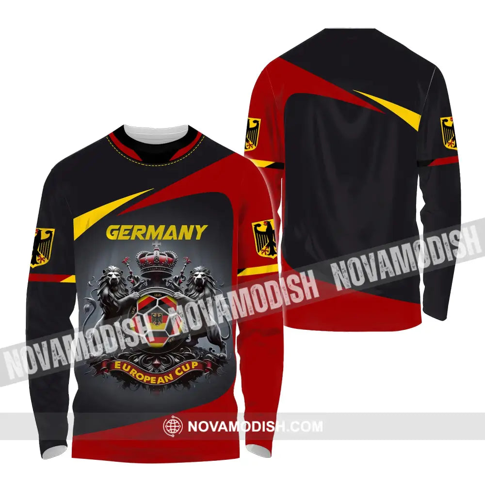 Unisex Shirt Custom Name Germany T-Shirt German Polo Love Gift Long Sleeve / S