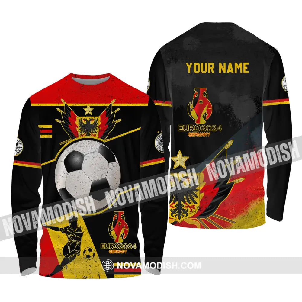 Unisex Shirt - Custom Name Shirt Germany Team Euro 2024 Long Sleeve Shirt / S T-shirt