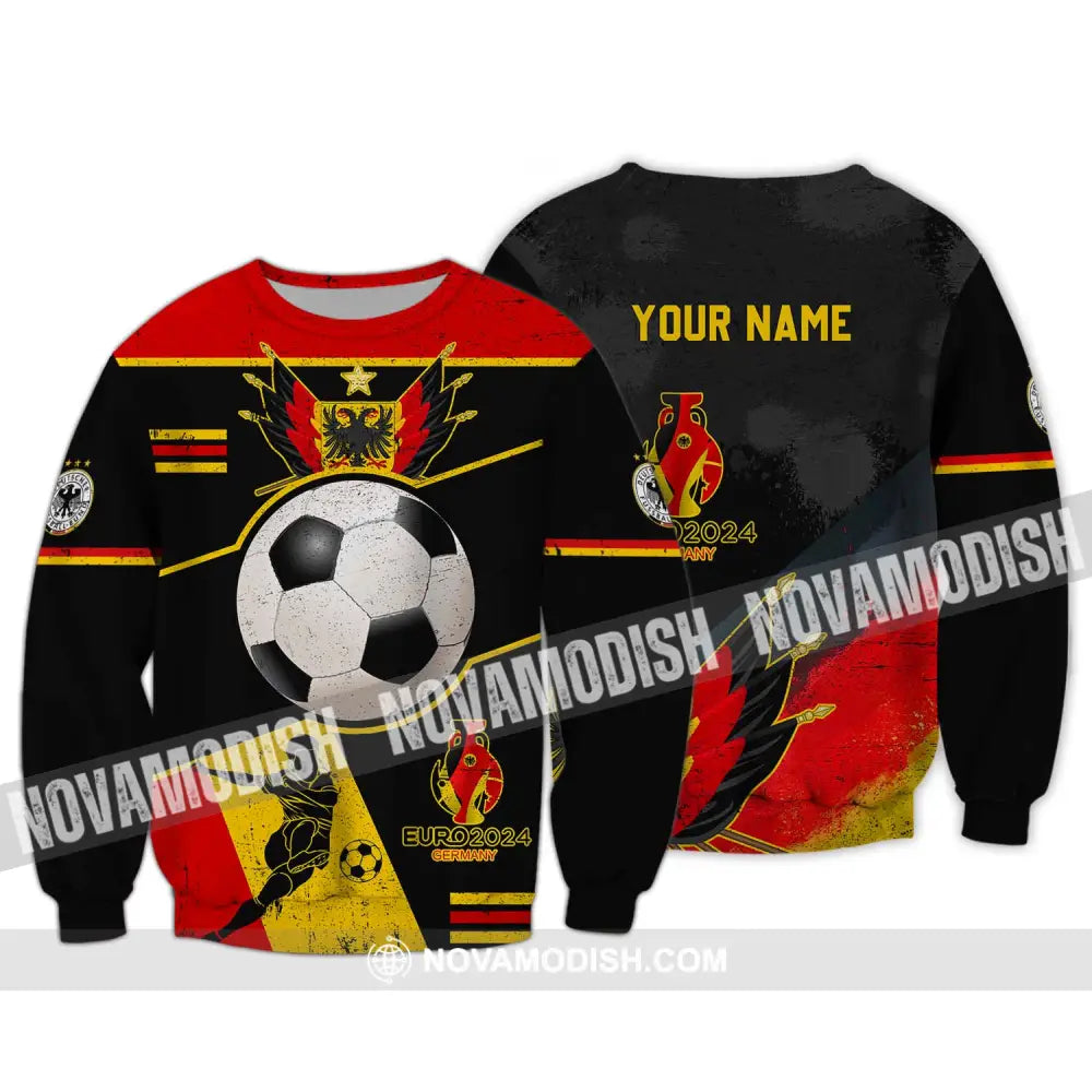 Unisex Shirt - Custom Name Shirt Germany Team Euro 2024 Long Sleeve / S T-shirt