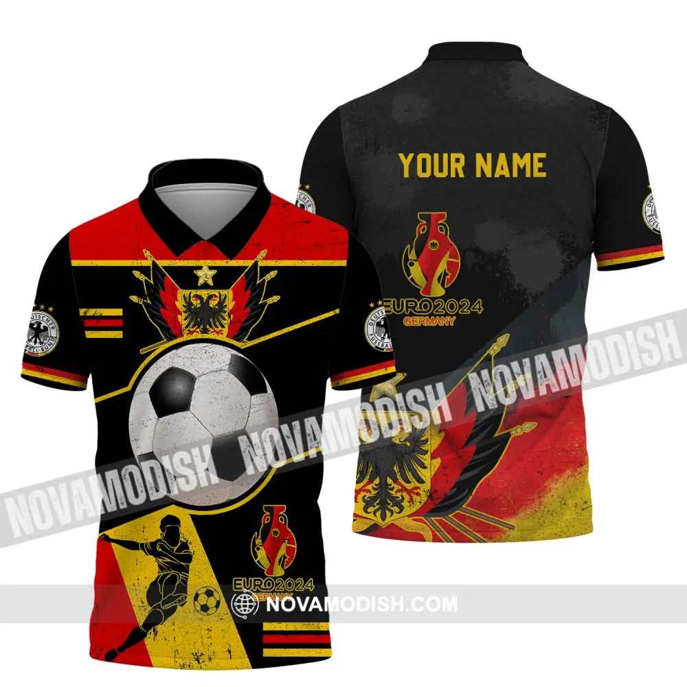 Unisex Shirt - Custom Name Shirt Germany Team Euro 2024 Polo Shirt / S T-shirt