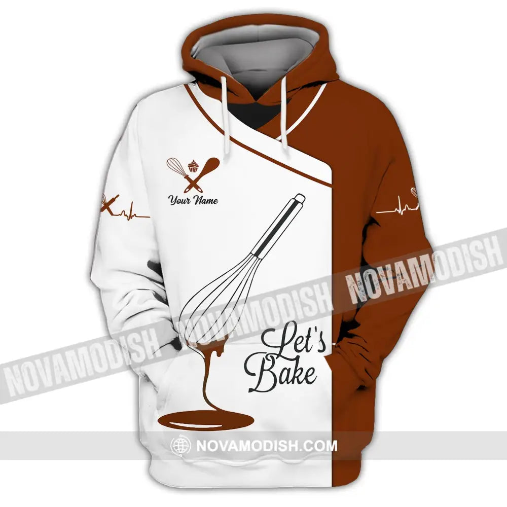 Unisex Shirt - Custom Name Shirt - Gift For Baker Kitchen Let’s Bake Custom Name Chef Shirt Hoodie / S T-shirt