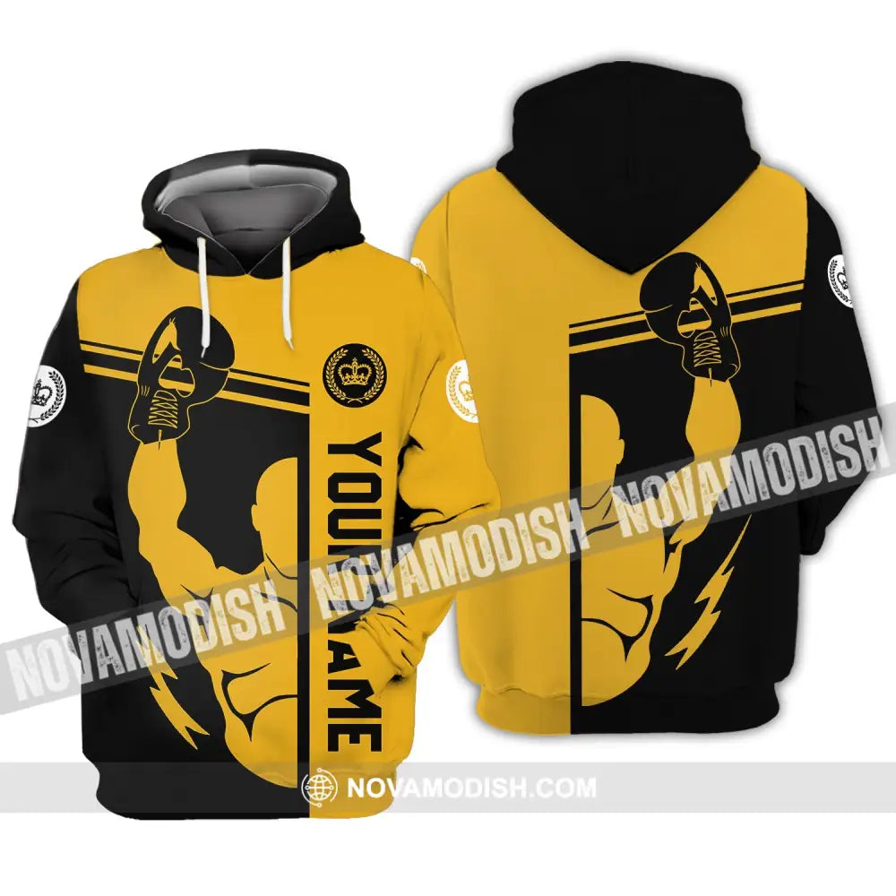 Unisex Shirt - Custom Name Shirt - Gift For Boxing Lover Logo Name Shirt Hoodie / S T-shirt