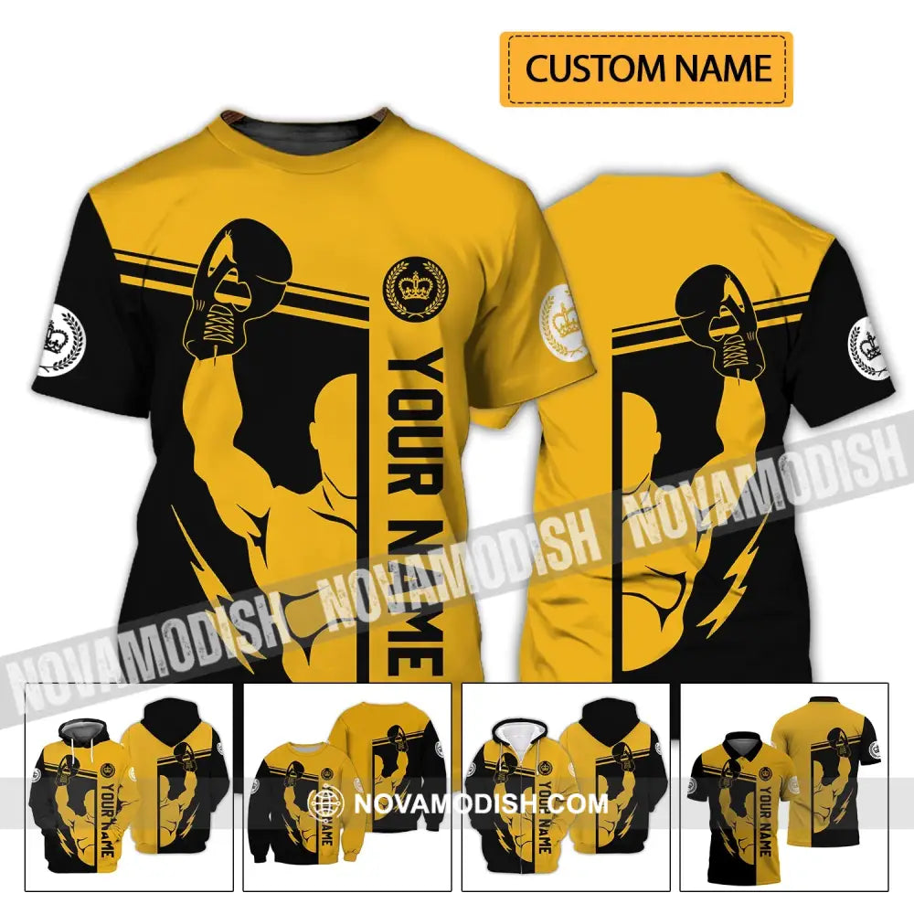 Unisex Shirt - Custom Name Shirt - Gift For Boxing Lover Logo Name Shirt T-shirt