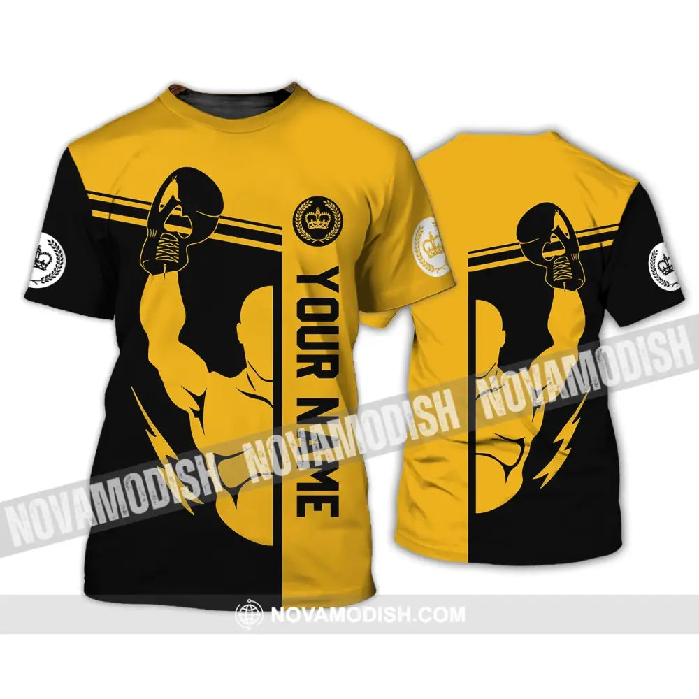 Unisex Shirt - Custom Name Shirt - Gift For Boxing Lover Logo Name Shirt T-Shirt / S T-shirt