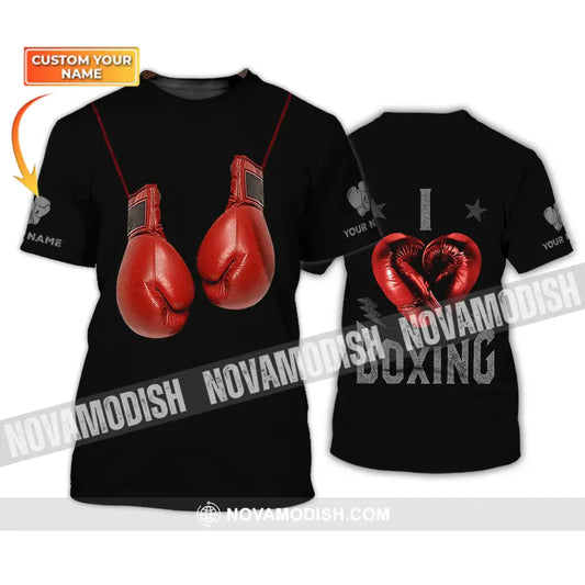 Unisex Shirt - Custom Name Shirt - Gift For Boxing Lover Custom Boxing Name Shirt T-shirt