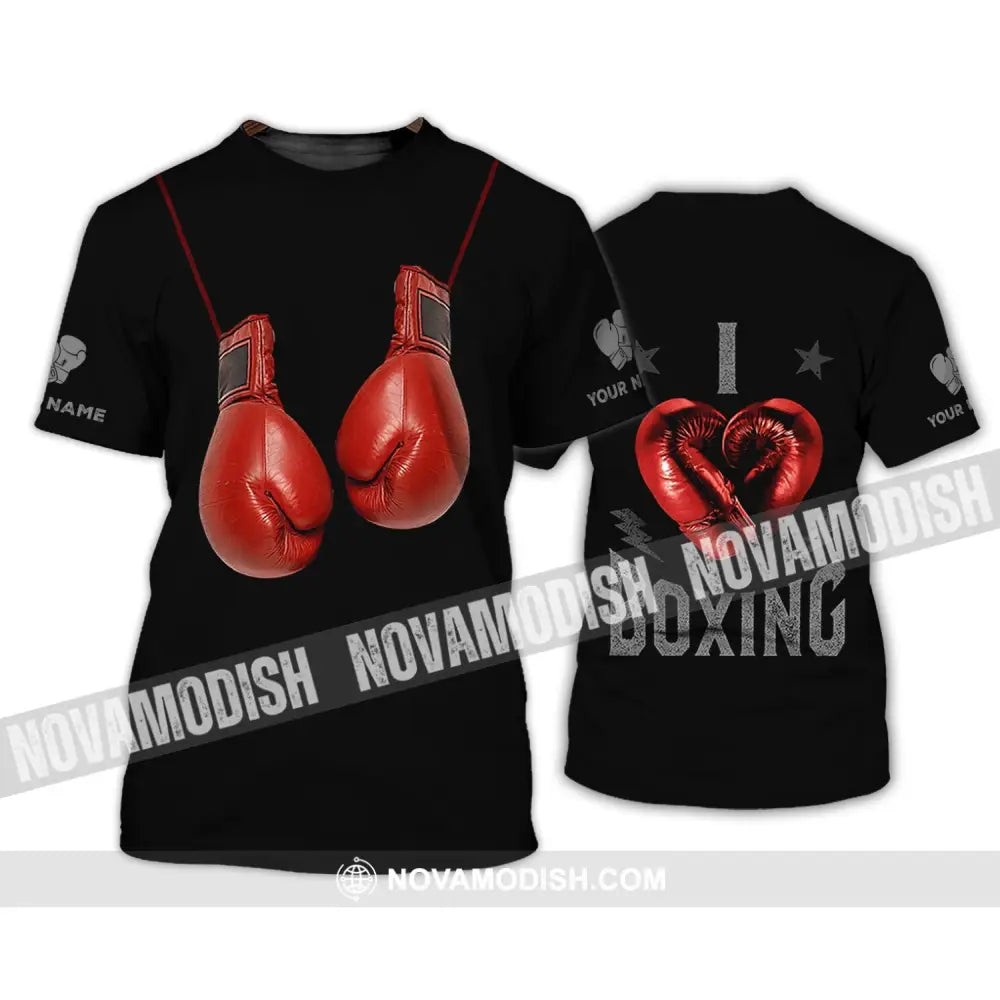 Unisex Shirt - Custom Name Shirt - Gift For Boxing Lover Custom Boxing Name Shirt T-Shirt / S T-shirt