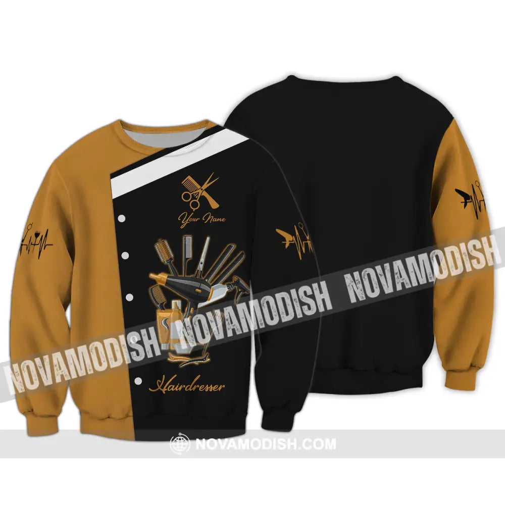 Unisex Shirt - Custom Name Shirt - Gift For Hairdresser Long Sleeve / S T-shirt