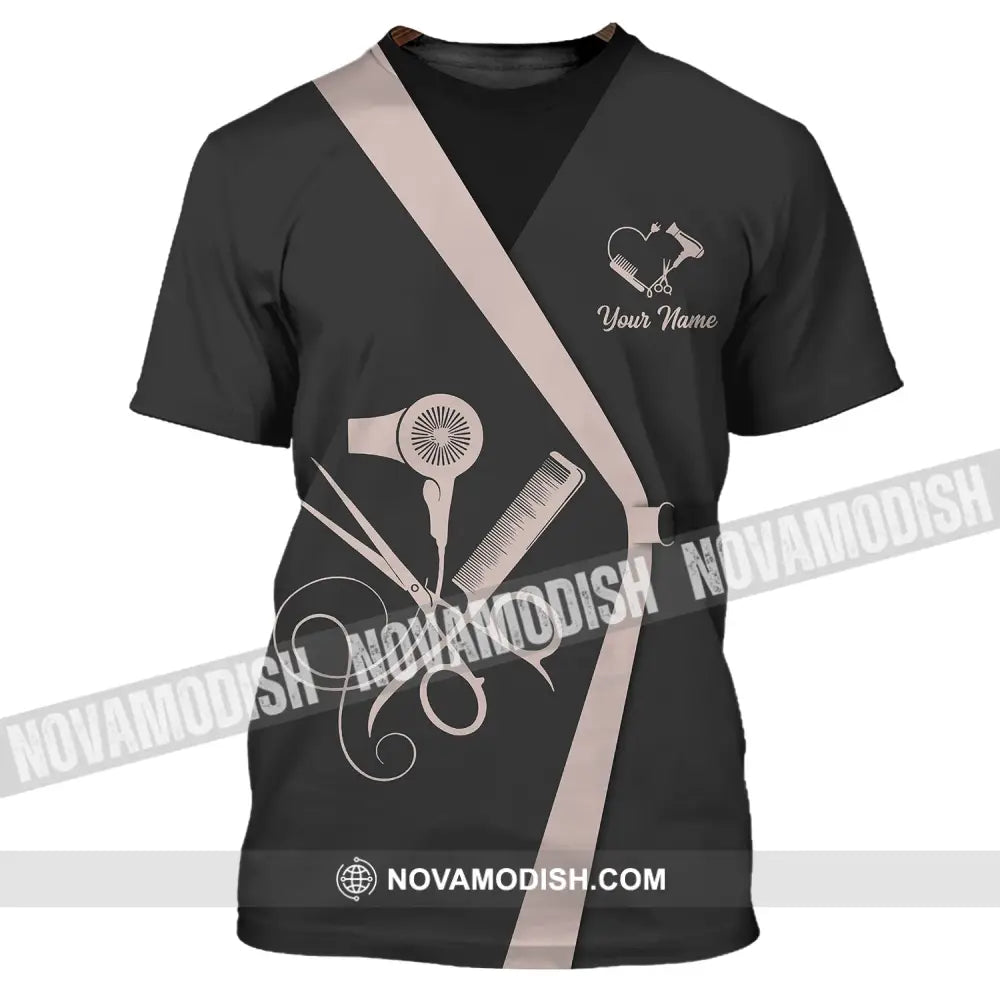 Unisex Shirt - Custom Name Shirt - Gift For Hairdresser Lover Custom Name Hairdresser Dark 3D Shirt T-Shirt / S T-shirt