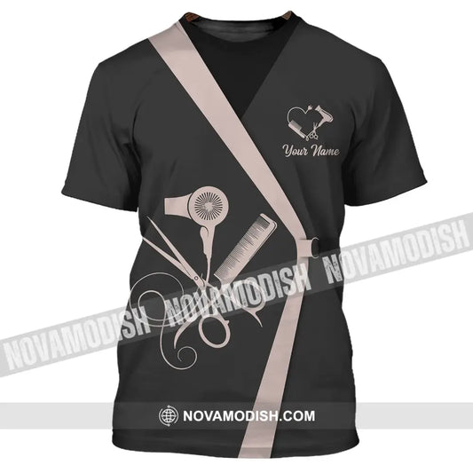 Unisex Shirt - Custom Name Shirt - Gift For Hairdresser Lover Custom Name Hairdresser Dark 3D Shirt T-Shirt / S T-shirt