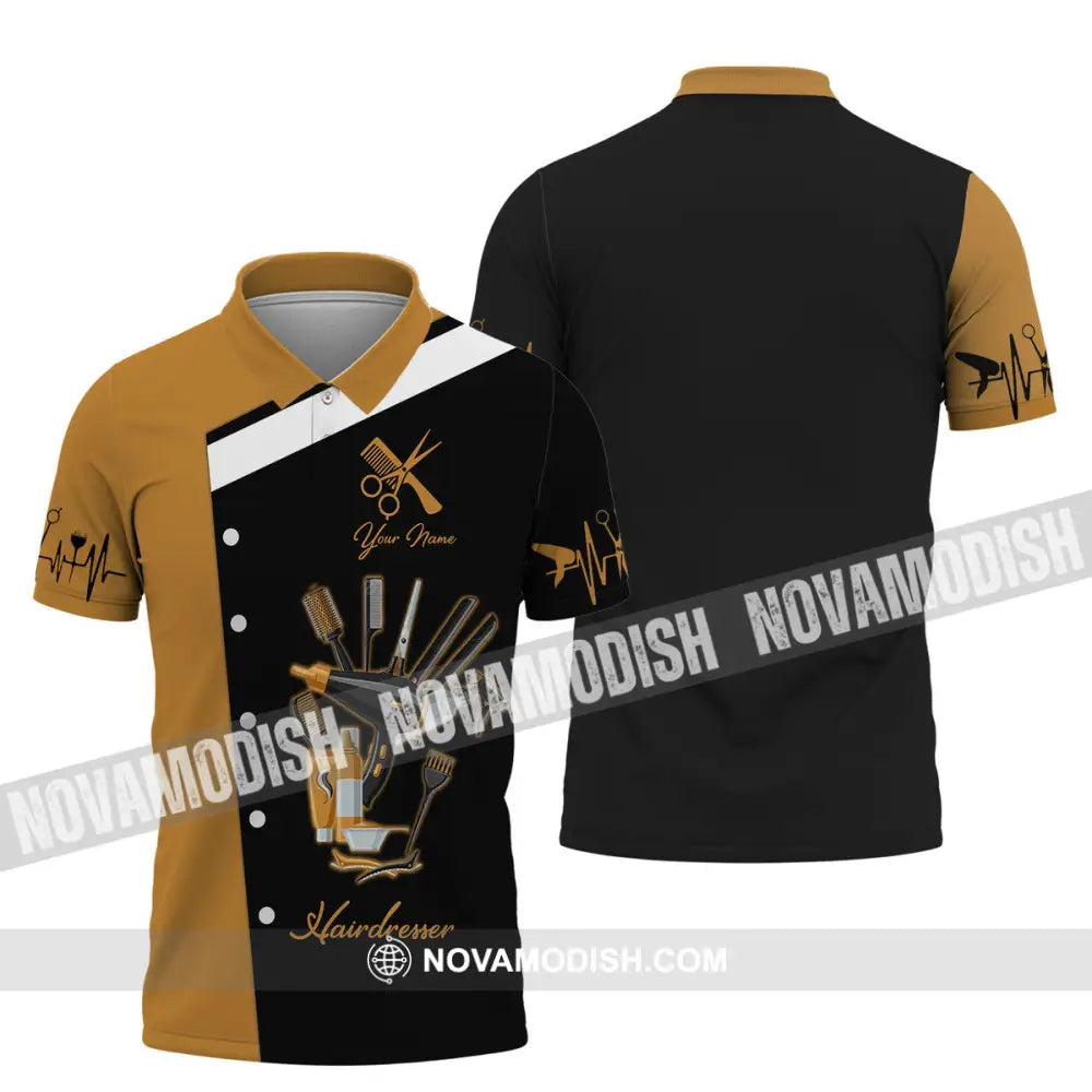 Unisex Shirt - Custom Name Shirt - Gift For Hairdresser Polo Shirt / S T-shirt