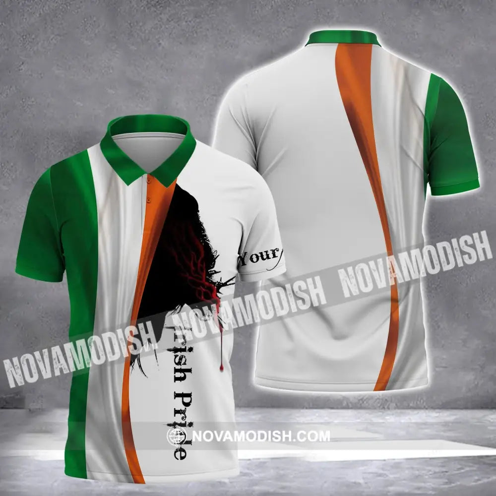 Unisex Shirt - Custom Name Shirt - Gift For Patrick’s Day Happy Saint Patrick’s Day Polo Shirt / S T-shirt