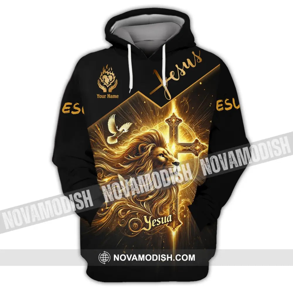 Unisex Shirt - Custom Name Golden Jesus Hoodie / S T-Shirt