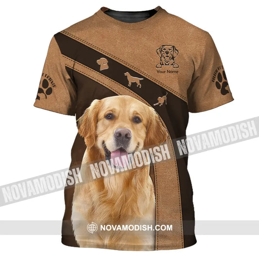 Unisex Shirt Custom Name Golden Retriever T-Shirt For Pet Lovers / S