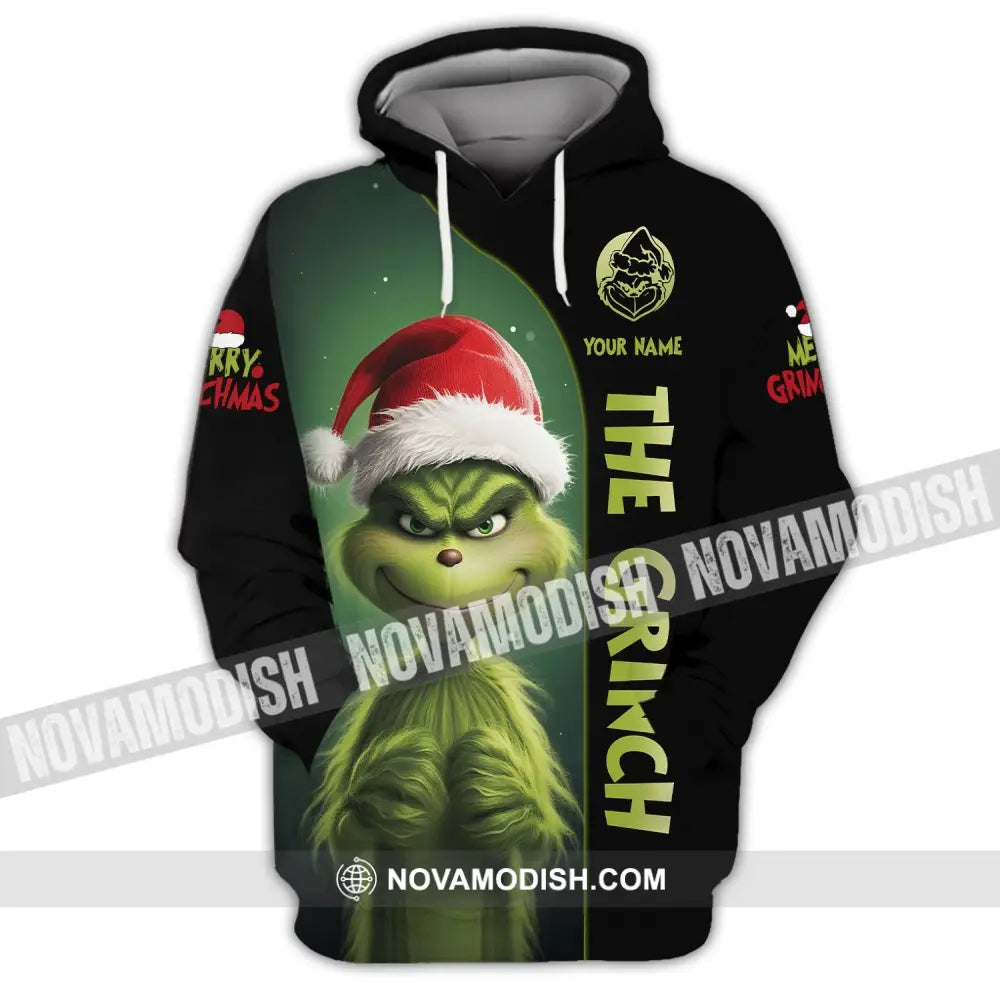 Unisex Shirt Custom Name Grinch Christmas Merry Grinchmas Gift Hoodie / S T-Shirt