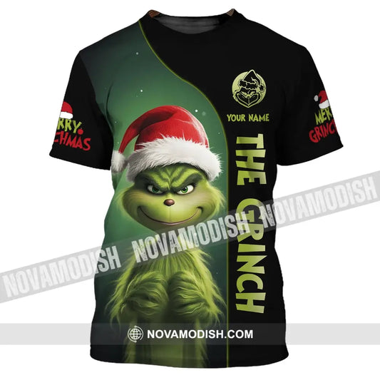 Unisex Shirt Custom Name Grinch Christmas Merry Grinchmas Gift T-Shirt / S T-Shirt