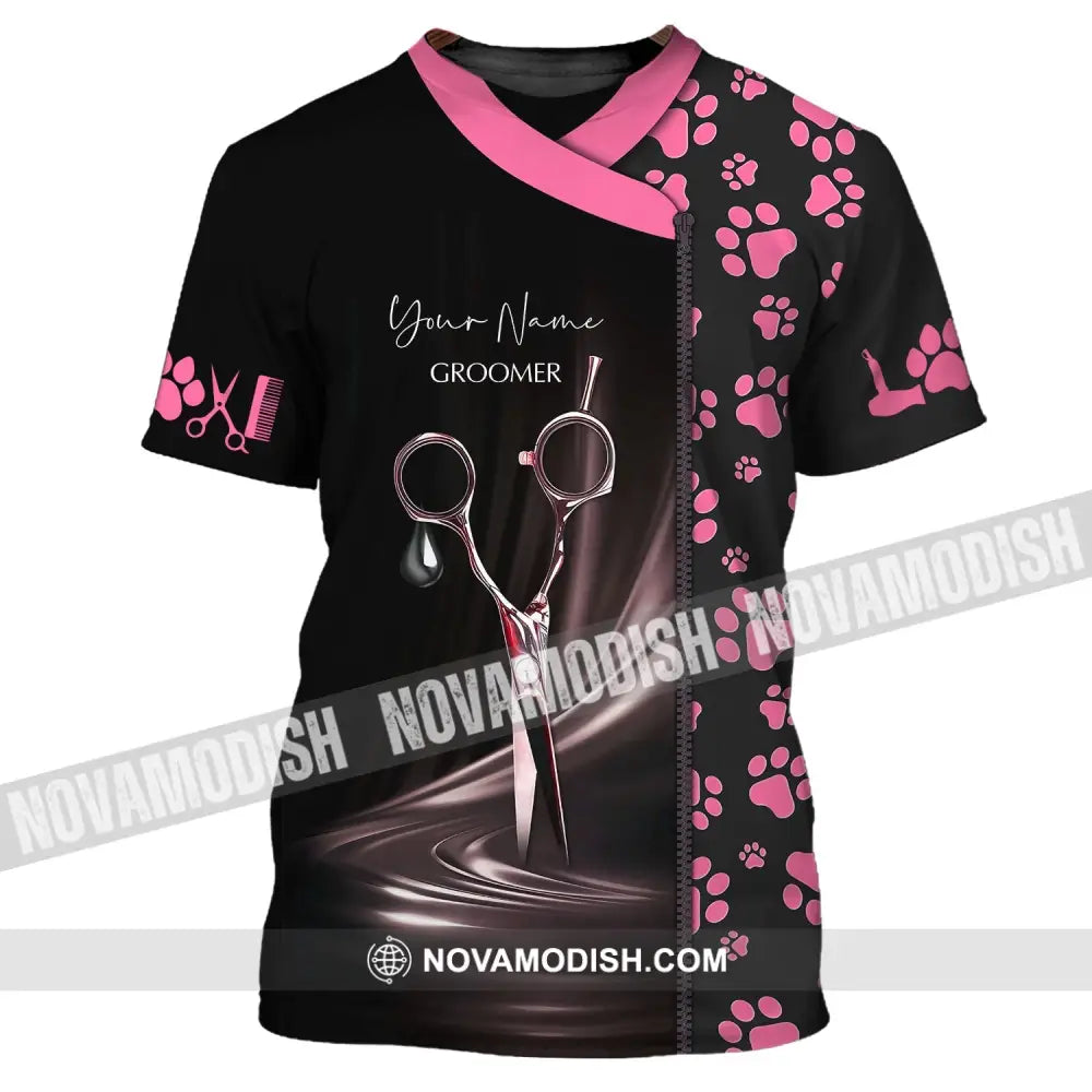Unisex Shirt - Custom Name Shirt - Groomer Paws Custom Name Shirt T-Shirt / S T-shirt