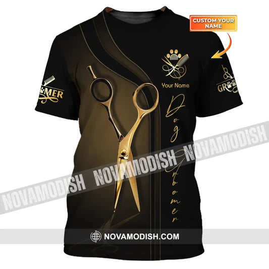 Unisex Shirt Custom Name Groomer Pet Grooming T-Shirt Hoodie