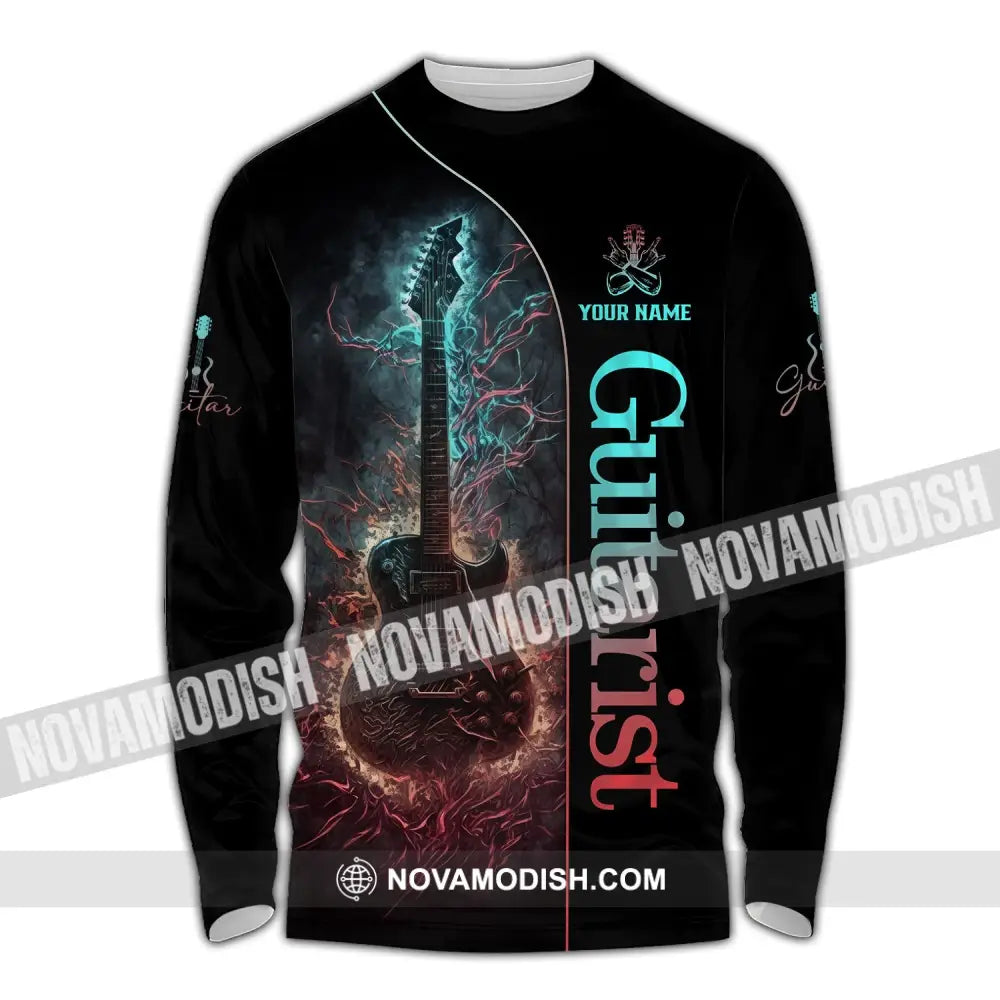 Unisex Shirt Custom Name Guitarist Guitar Lover Gift Long Sleeve / S T-Shirt