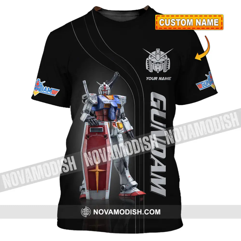 Unisex Shirt Custom Name Gundam T-Shirt Hoodie Long Sleeve Lover Gift T-Shirt