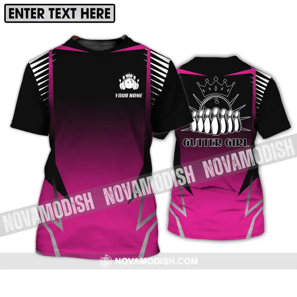 Unisex Shirt - Custom Name Gutter Bowling Shirt T-Shirt / S T-shirt