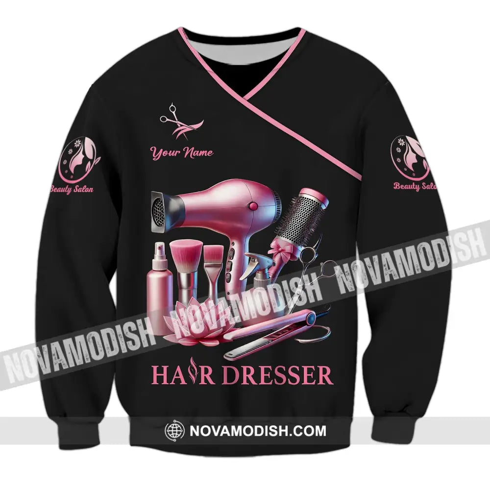 Unisex Shirt - Custom Name Hair Dresser Long Sleeve / S T-Shirt