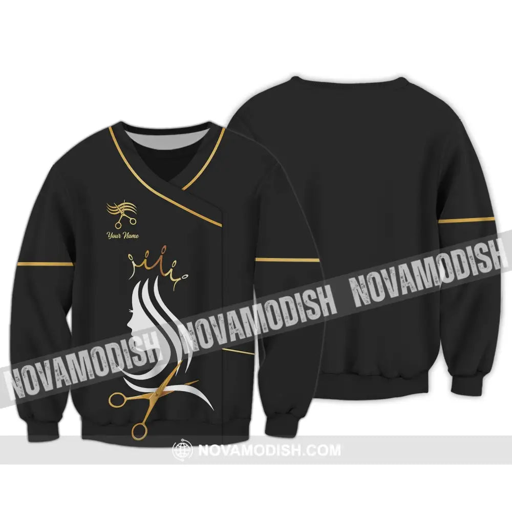 Unisex Shirt - Custom Name Shirt - Hairdresser For Queen Long Sleeve / S T-shirt