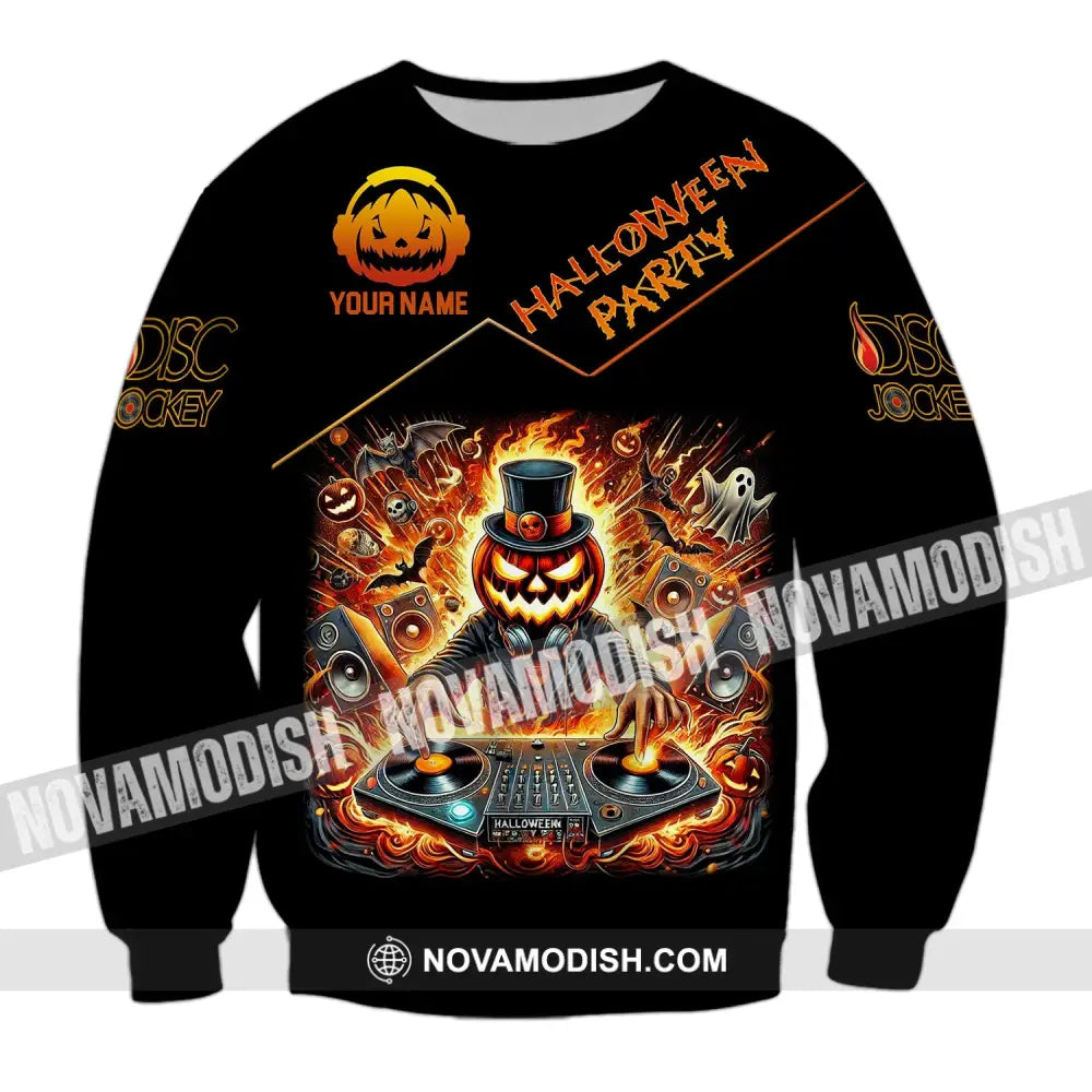 Unisex Shirt - Custom Name Halloween Party Long Sleeve / S T-Shirt