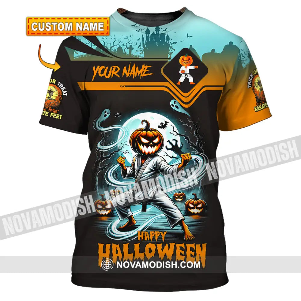 Unisex Shirt Custom Name Halloween Polo Long Sleeve Gift T-Shirt