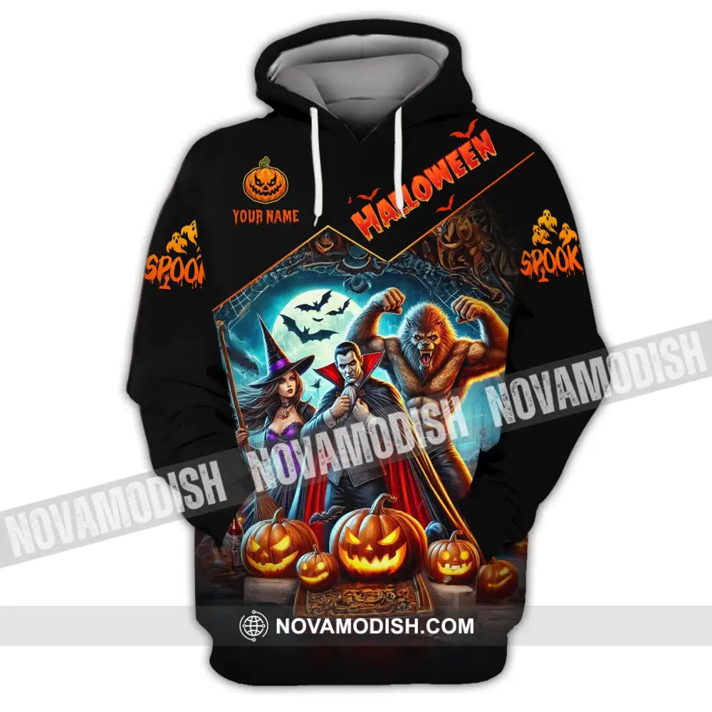 Unisex Shirt - Custom Name Halloween Spooky Hoodie / S T-Shirt