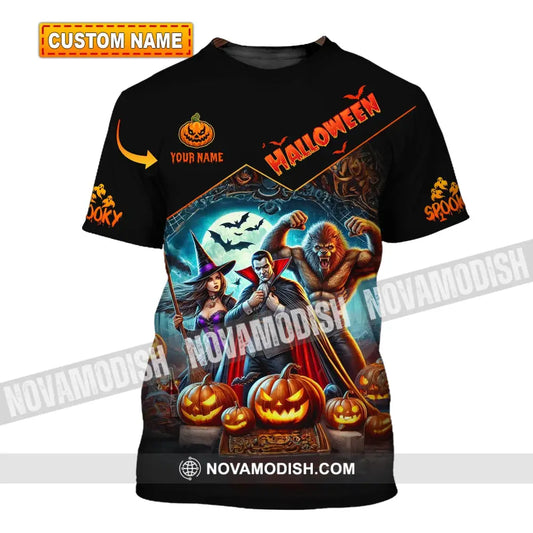 Unisex Shirt - Custom Name Halloween Spooky T-Shirt